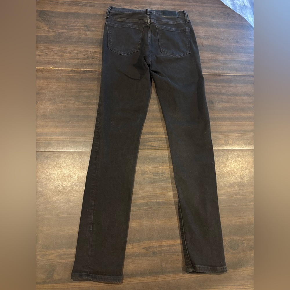 MADEWELL Roadtripper High Rise Stretch Skinny Black Denim Jeans Women’s Size 25 - Picture 2 of 3